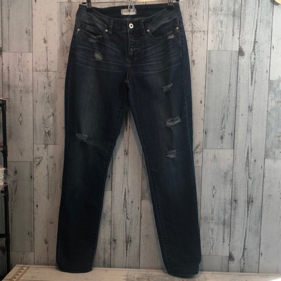 Yummie Heather Thomson Skinny Destroyed Indigo Rock What You Got Jeans 28 - Picture 1 of 13